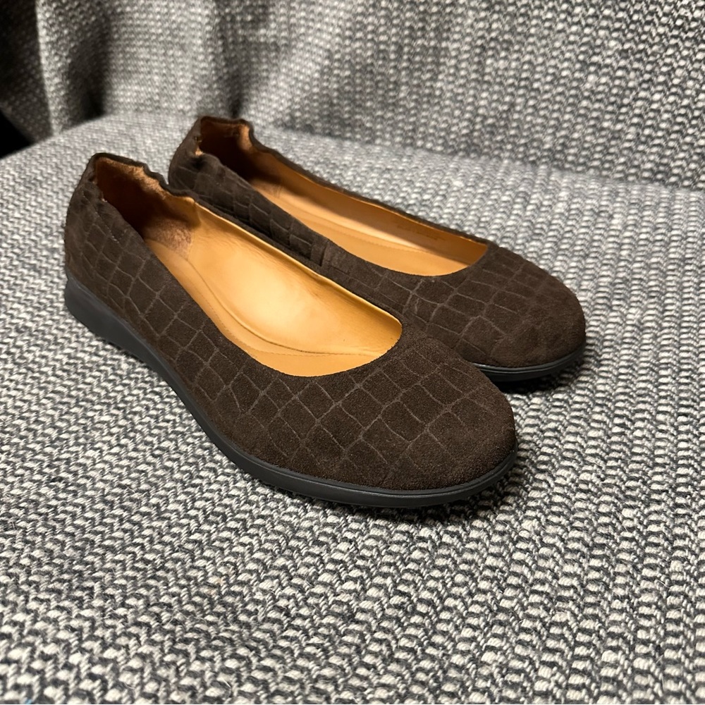 Samuel Hubbard Brown Suede Ballet Flats